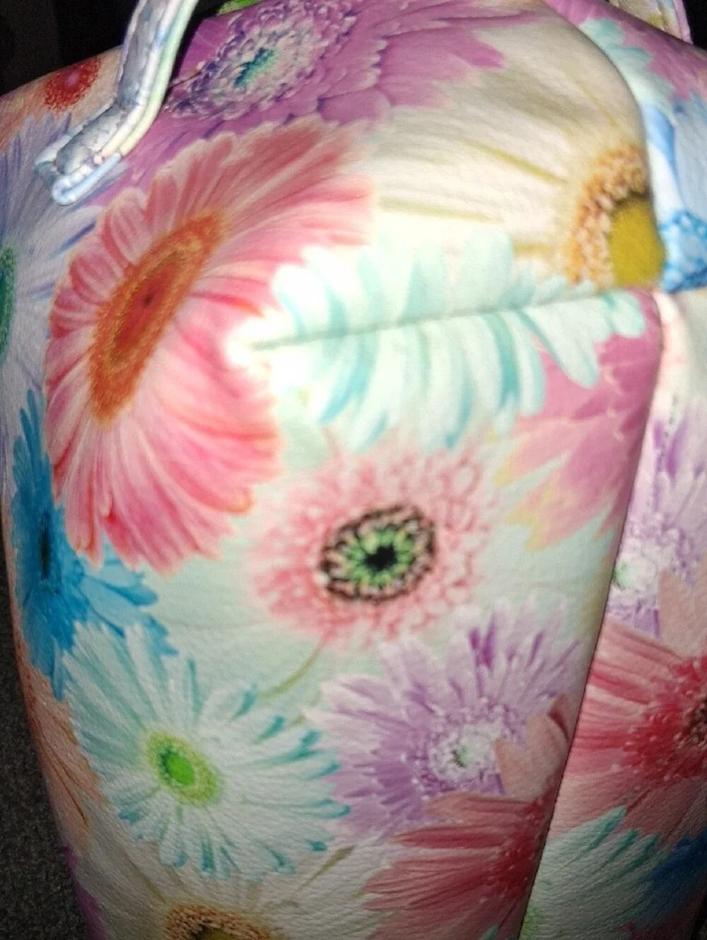 Betsey Johnson Multicolor Pastel Floral Cosmetic Case with Heart Logo